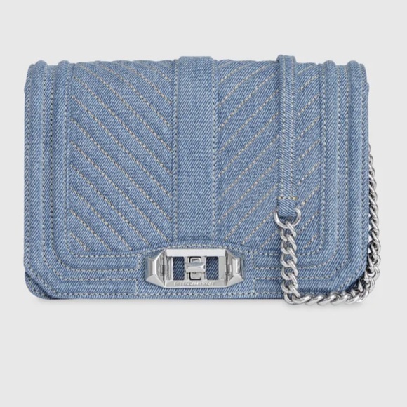 Rebecca Minkoff Chevron Quilted Love Small Crossbody Bag New